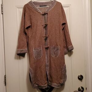 Marie Cher - Gold Silver Sparkle Long Sleeve Button Down